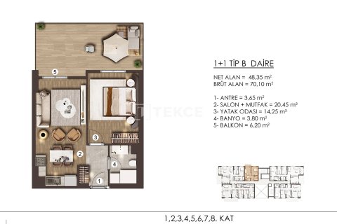 2+1 Appartement à Bueyuekcekmece, Turkey No. 16842 5