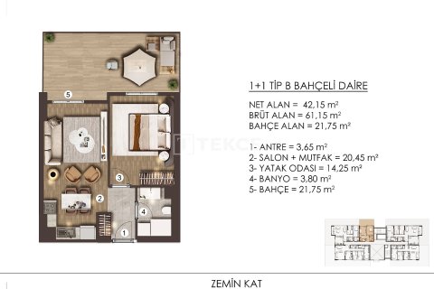 2+1 Apartment en Bueyuekcekmece, Turkey No. 16842 8