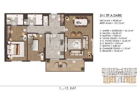 2+1 Apartment in Bueyuekcekmece, Turkey No. 16842 9