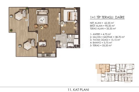 2+1 Apartment en Bueyuekcekmece, Turkey No. 16842 7