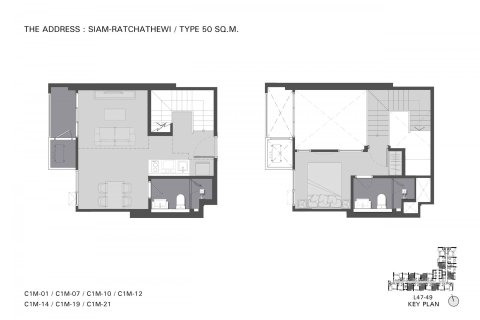 2 chambres Copropriété  à Bangkok, Thailand No. 1232 13