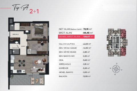 1+1 Apartment in Izmir, Turkey No. 17219 16