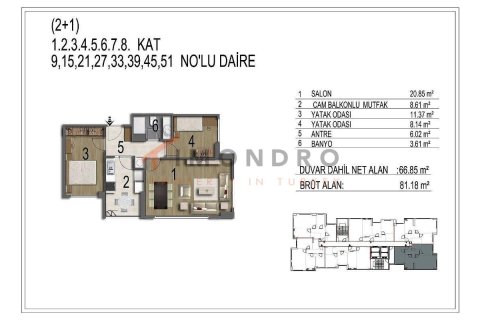 2+1 Apartment en Eyup, Turkey No. 17218 19