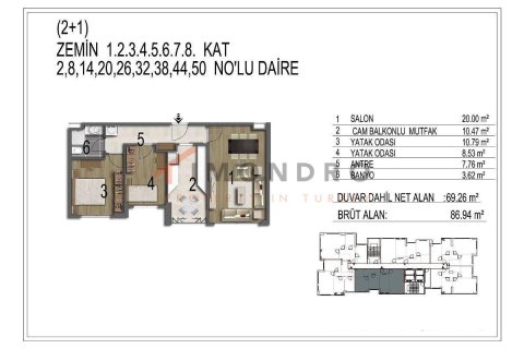 2+1 Apartment en Eyup, Turkey No. 17218 12