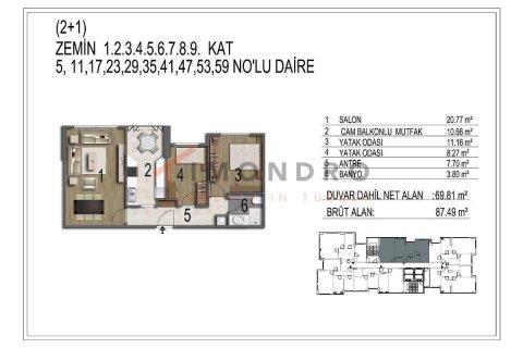 2+1 Apartment en Eyup, Turkey No. 17218 15