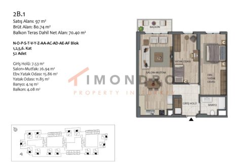 2+1 Appartement à Antalya, Turkey No. 20927 15