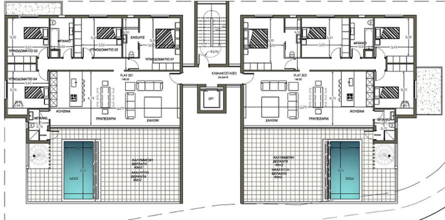 4 dormitorios Apartment en Mesa Geitonia, Cyprus No. 40719