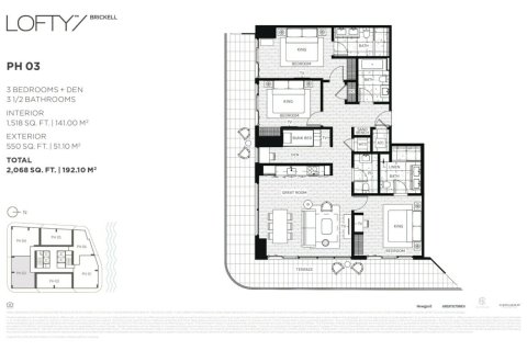 2 dormitorios Penthouse en Miami, USA No. 62408 18