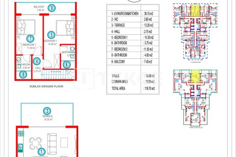 Пентхаус 2+1 в Аланья, Турция №53500 30