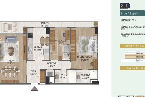 3+1 Apartment in Istanbul, Turkey No. 22075 15