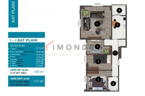 3+1 Apartment en Bueyuekcekmece, Turkey No. 16738 3