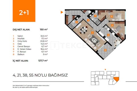 4+1 Appartement à Bursa, Turkey No. 61937 24