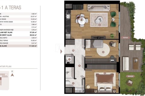 2+1 Appartement à Istanbul, Turkey No. 65052 17