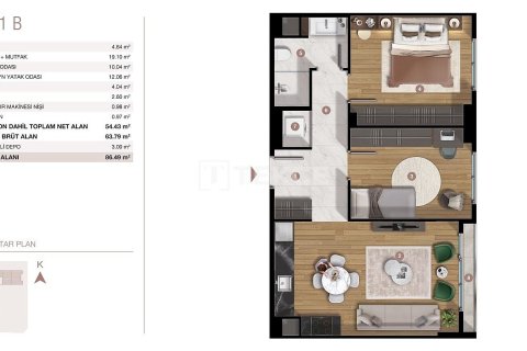 2+1 Appartement à Istanbul, Turkey No. 65052 19