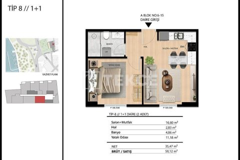 1+1 Apartment in Istanbul, Turkey No. 16841 6