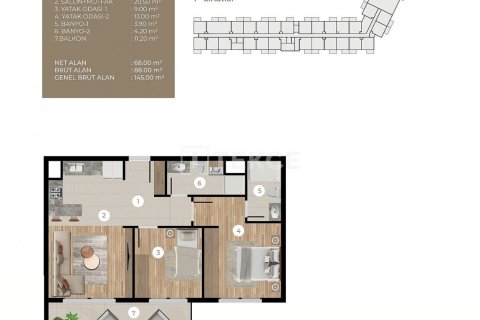 3+1 Apartment in Izmir, Turkey No. 61116 18