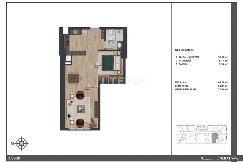 1+1 Apartment in Istanbul, Turkey No. 11392 16