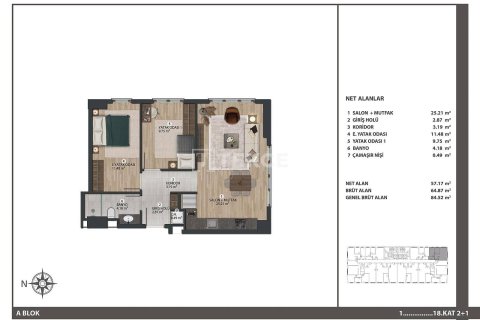 1+1 Apartment en Istanbul, Turkey No. 11392 19