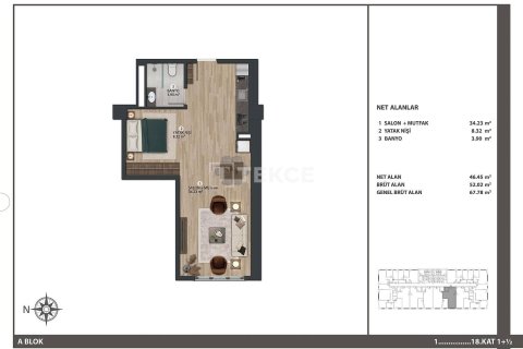 1+1 Appartement à Istanbul, Turkey No. 11392 18