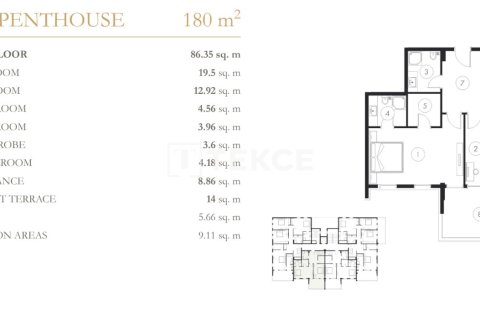 2+1 Penthouse en Alanya, Turkey No. 12100 20