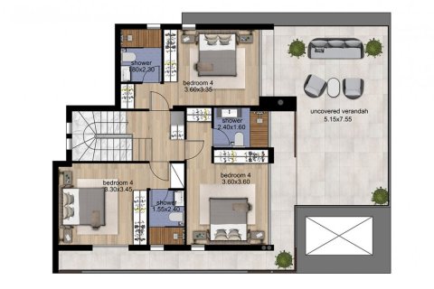 4 dormitorios House en Tsada, Cyprus No. 37139 1