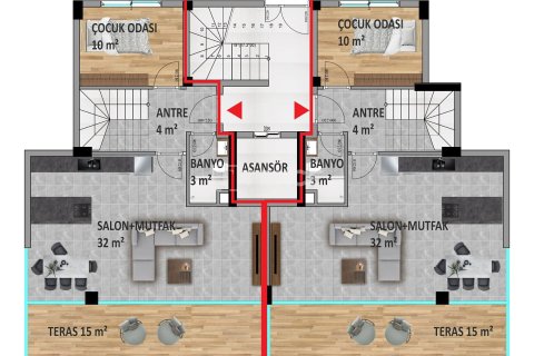 3+1 Appartement à Alanya, Turkey No. 16527 9