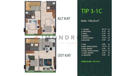 1+1 Appartement à Kâğıthane, Turkey No. 17059 3