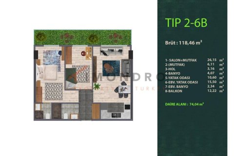 1+1 Appartement à Kâğıthane, Turkey No. 17059 9