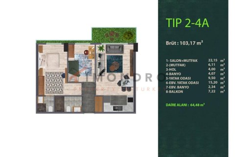 1+1 Appartement à Kâğıthane, Turkey No. 17059 13