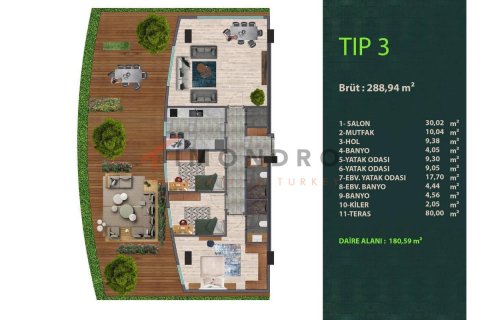 1+1 Appartement à Kâğıthane, Turkey No. 17059 6