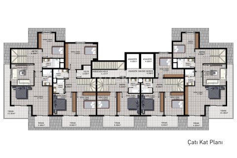 Пентхаус 3+1 в Аланья, Турция №12870 3