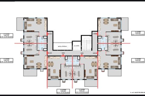 Пентхаус 2+1 в Аланья, Турция №12257 16