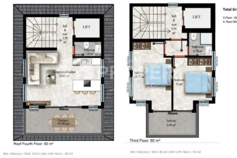 3 habitaciones Apartment en Alanya, Turkey No. 12216 4