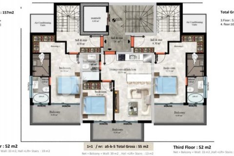 3 habitaciones Apartment en Alanya, Turkey No. 12216 5