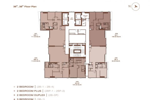 2 dormitorios Condominio  en Bangkok, Thailand No. 3215 10