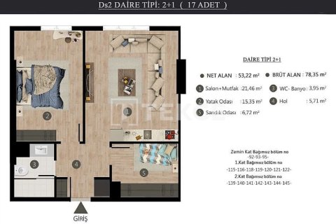 1+1 Appartement à Istanbul, Turkey No. 70892 18