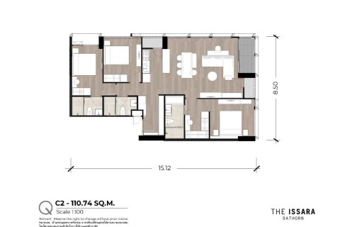 3 dormitorios Condominio  en Bangkok, Thailand No. 2140 11