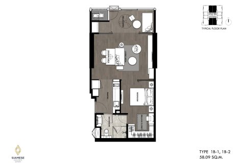 1 dormitorio Condominio  en Bangkok, Thailand No. 2146 13